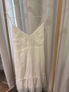Abercrombie & Fitch White Mini Georgette Dress