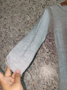 Gray Long Sleeve Top