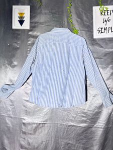 Classic Blue Striped Button-Up Shirt