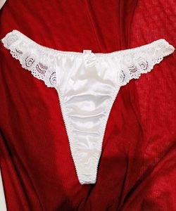 Vintage Satin Slip &amp; Thong Set