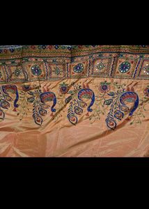 Embroidered Peacock Saree