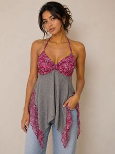 Pink & Grey Halter Top