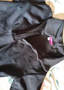 Chic Black Bodysuit With Collar