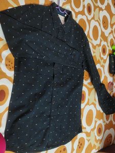 Men's Black Printed Casual Shirt