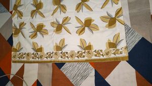 White Kurta with Yellow Floral Print
