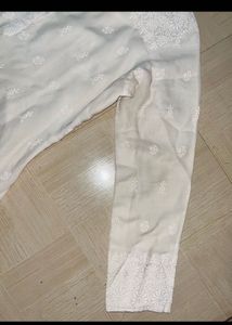 White Embroidered Kurti