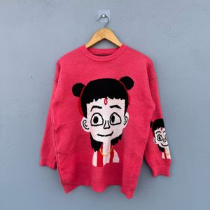 Fun Cartoon Knit Sweater