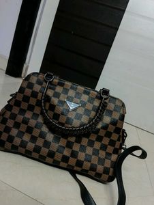 Stylish Checkerboard Handbag