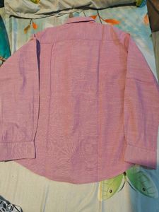Men's Pink Formal Shirt,Size M