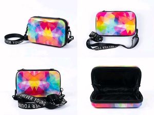 Vibrant Geometric Clutch Bag