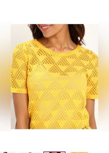 ONLY Casual Regular Sleeves SelfDesign WomenYellow