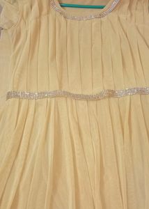 Elegant Gold Midi Dress