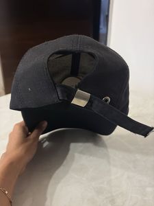 Black Baseball Cap with Smiley Face