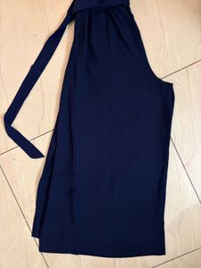 Chic Navy Wide-Leg Culottes with Belt