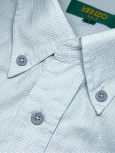 Kenzo Light Blue Short Sleeve Button-Up Shirt