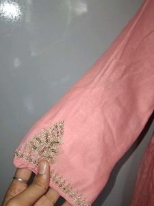 Peach Tiered Anarkali Dress