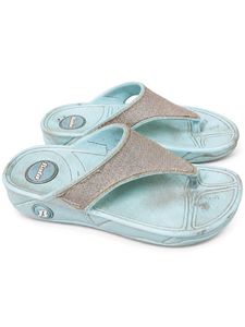 Bata Light Blue Flat Flip Flop Thongs For Women