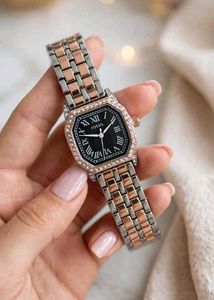 Fossil Gold Watch with Crystal Accents