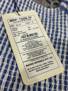 Blue  Puff Sleeve Dress ( m size )