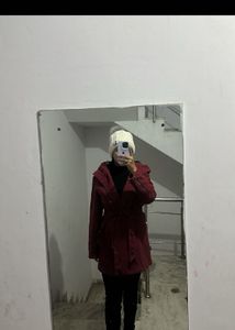 Maroon Hooded Coat