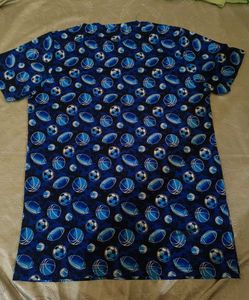 Blue Sports Ball Print T-Shirt 👕👕