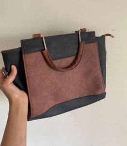 Stylish Two-Tone Handbag