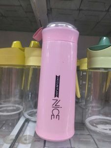 2 Flask Water Bottle pink and green