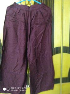 Maroon Embroidered Button-Down Top