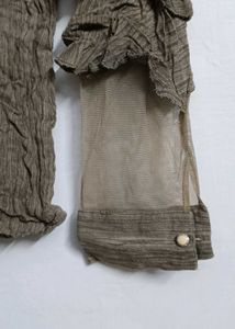 Ruffle Sleeve Sheer Top