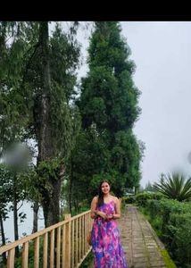 Abstract Smocked Dress