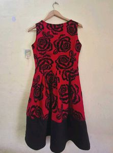 Red  Fit &amp; Flare Dress