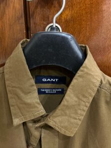 Gant Men's Brown Button-Down Shirt