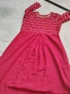 Embellished Maroon Ethnic Gown