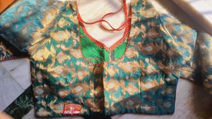 Kanjivaram Blouse With Three quater Sleeves