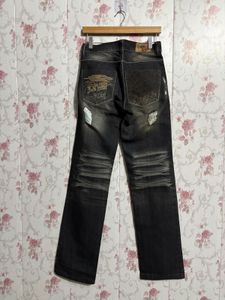 Distressed black Wash Unisex Denim Jeans
