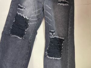 Distressed Wide-Leg Jeans funkyy