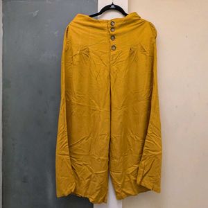 Stylish Yellow Wide-Leg Pants