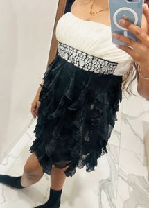 Chic Black &amp; White Party Dress