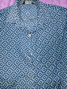Blue Patterned Shirt