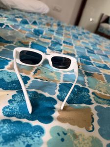 White Rectangular Sunglasses