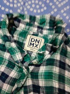 Green Plaid Button-Up Shirt dnmx