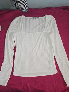Lowest Prices_Chic Square Neck Ribbed Long Sleeve