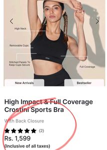 GYM Workout High Impact &amp; Full Coverage Bra