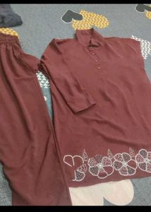 Maroon Kurta Pant Set