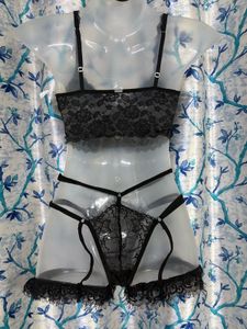 Lacy Lingerie Set Midnight Black