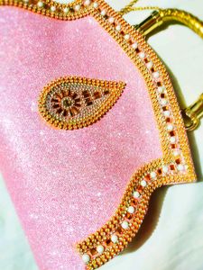 Sparkling Pink Evening Clutch