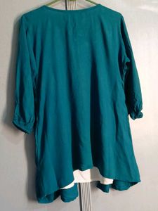 Boho Teal Kurta Tunic