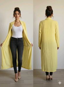 Pale Yellow Lightweight Longline Jacket