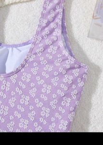 Purple Floral One-Piece Swimsuit