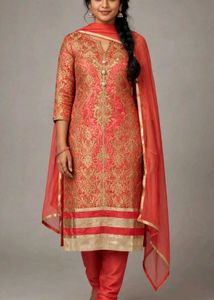 ppeach Elegant Embroidered Party wear suit